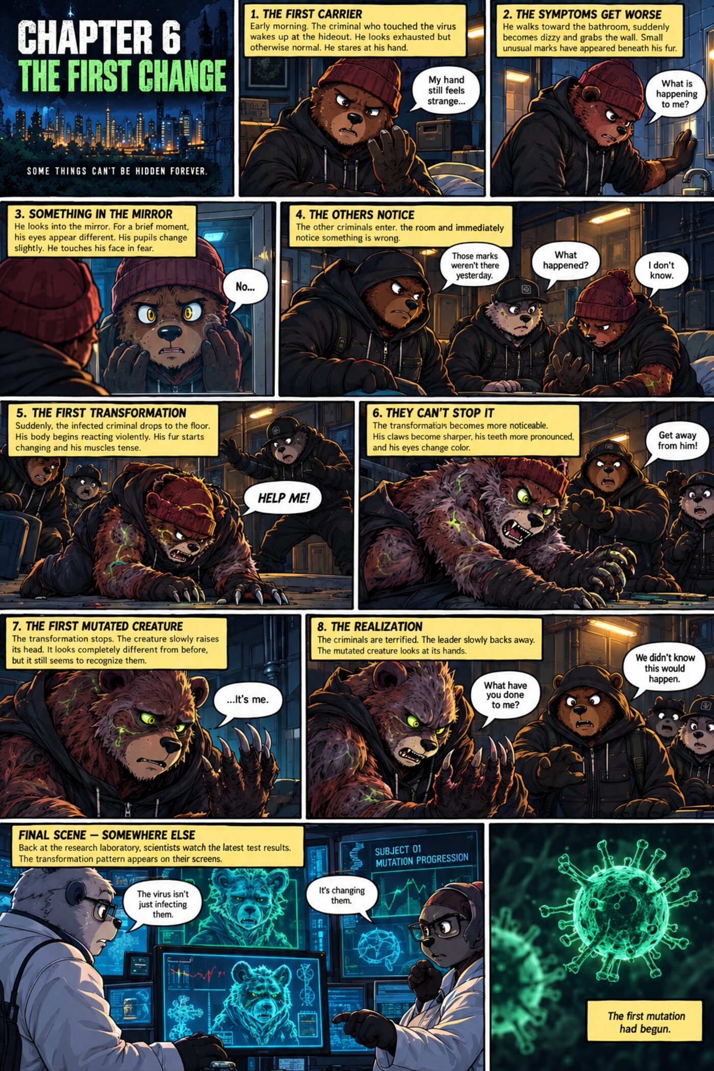 Mutant Bears Comics Chapter Six — The First Change, page 06