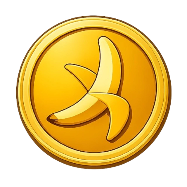 PRIMATE ($PRIME) token: a gold coin with a banana